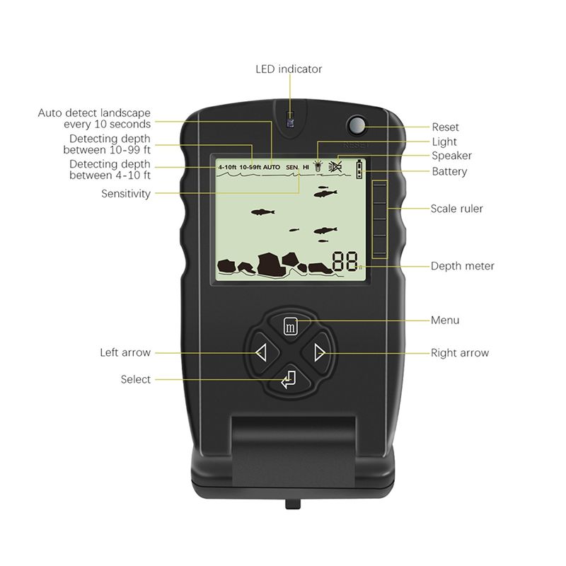 New Portable Fish Finder, Ice  - Fishing Depth Finder review and price
