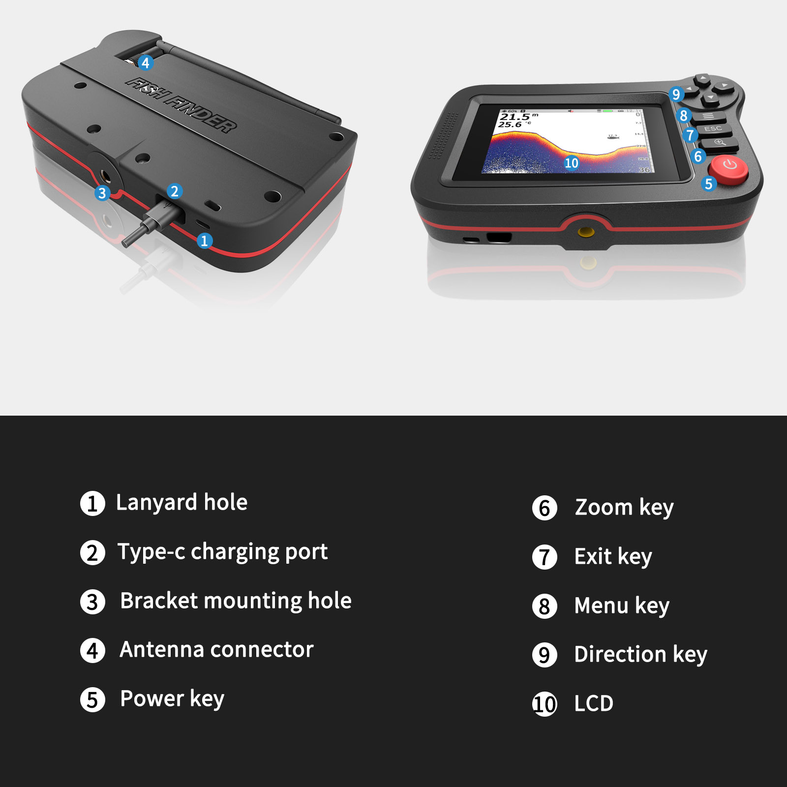 FindFish 200M Portable Fish Fi - Fishing Depth Finder review and price